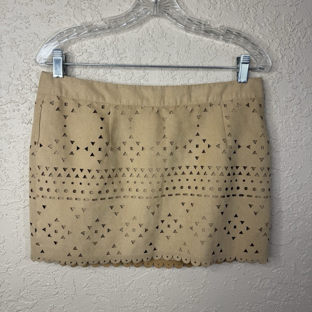 Western Micro Mini Skirt Faux Suede Size Med Country Festival Cowgirl Stagecoach